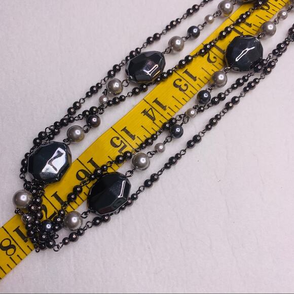 Shiny silver dark silver beads multi strand - Picture 9 of 9